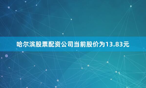 哈尔滨股票配资公司当前股价为13.83元